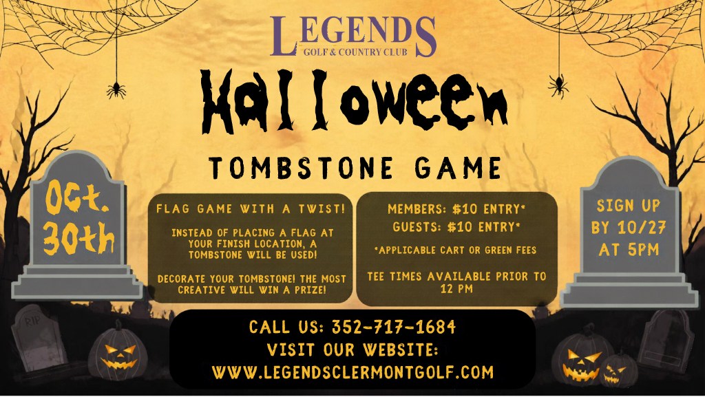 2026 Legends Halloween Tombstone Game